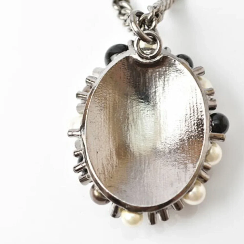 CHANEL Silver Pearl Necklace